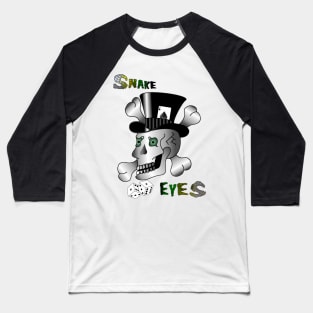 Snake Eyes - Old School Tattoo Inspired Design. Baseball T-Shirt